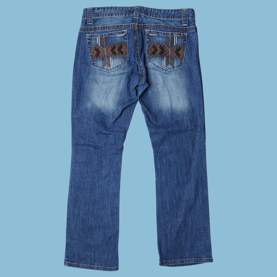 Vintage Y2K Embroidered Pocket Jeans - L