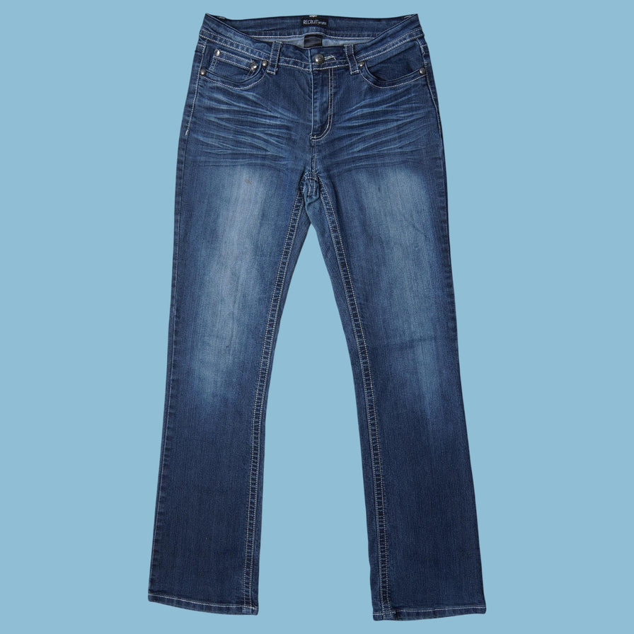 Vintage Y2K Embroidered Pocket Jeans - M