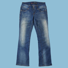 Vintage Y2K Embroidered Pocket Jeans - M