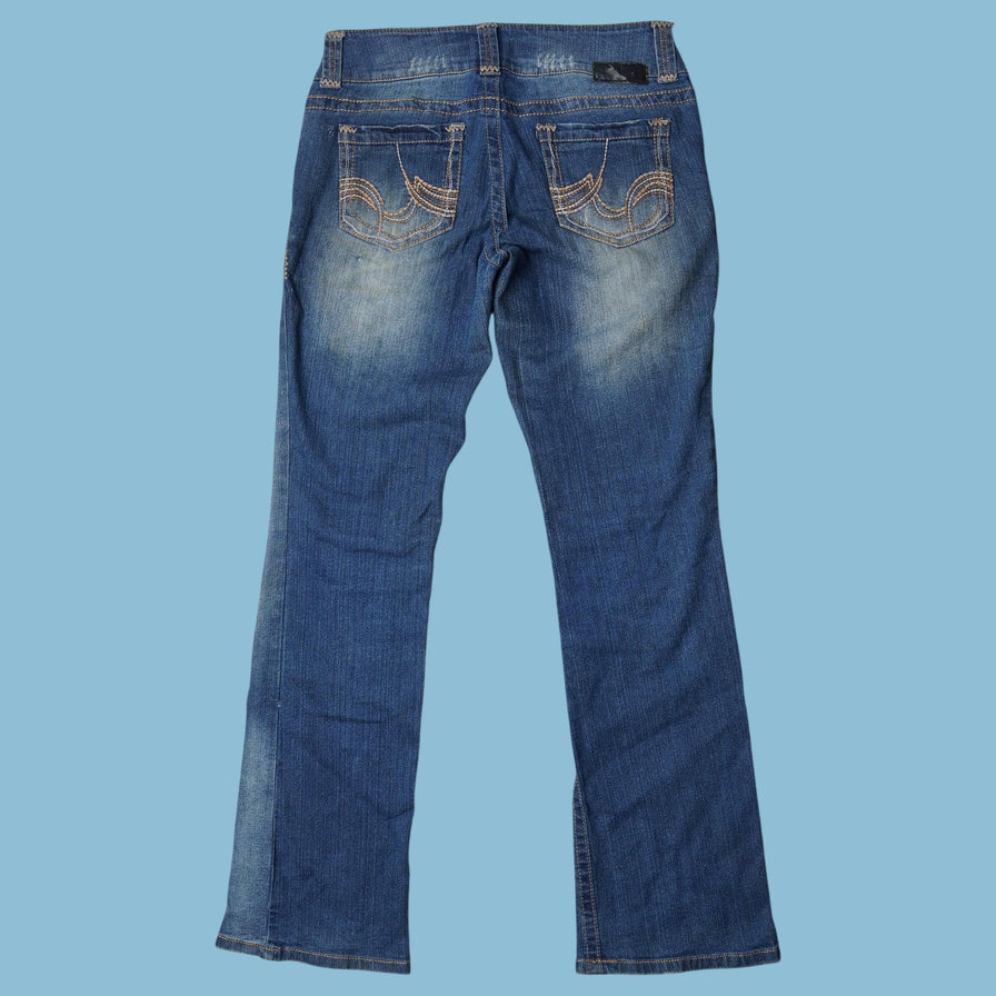 Vintage Y2K Embroidered Pocket Jeans - M