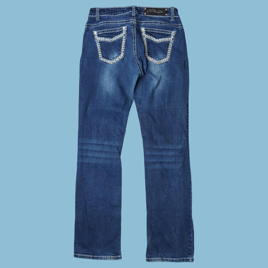 Vintage Y2K Embroidered Pocket Jeans - S