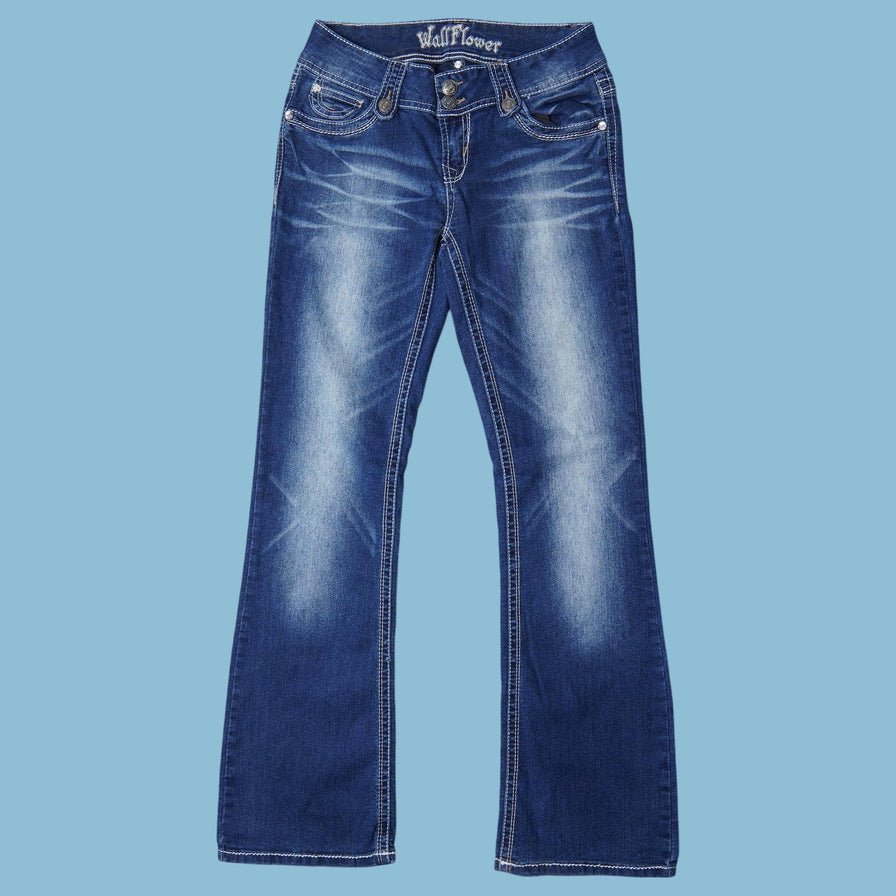 Vintage Y2K Embroidered Pocket Jeans - S