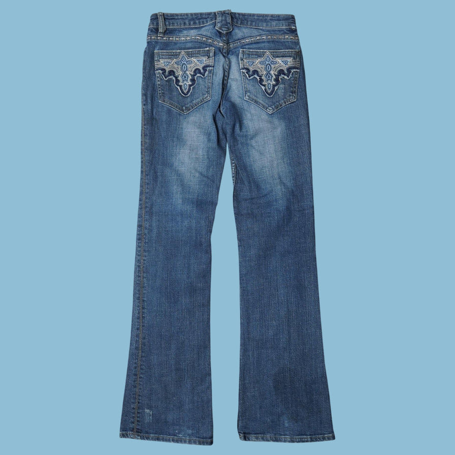 Vintage Y2K Embroidered Pocket Jeans - XS