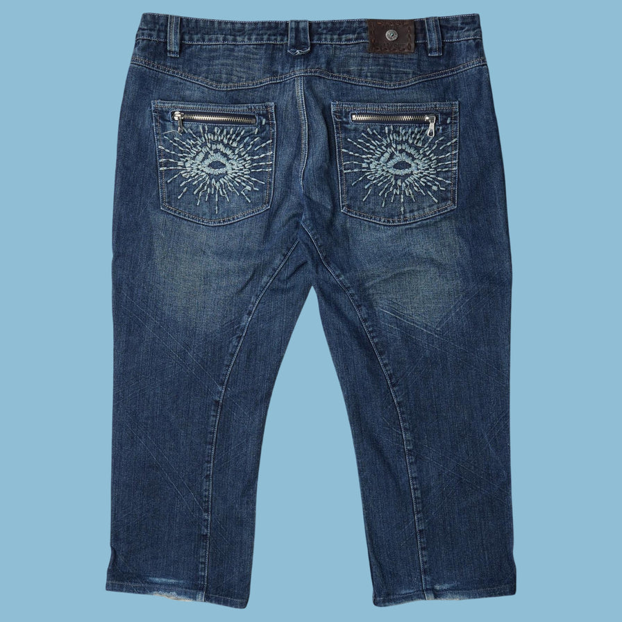 Vintage Y2K Embroidered Starburst Jeans - 2XL