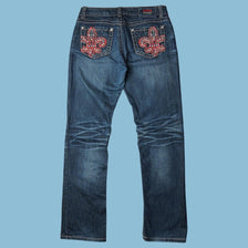 Vintage Y2K Fleur de Lis Embroidered Jeans - M