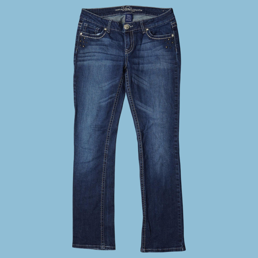 Vintage Y2K Fleur de Lis Embroidered Jeans - M