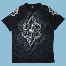 Vintage Y2K Fleur de Lis Graphic T-Shirt - 2XL