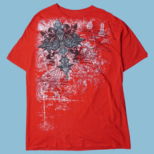 Vintage Y2K Gothic Cross Graphic T-Shirt - XL