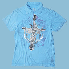 Vintage Y2K Guitar Cross Graphic Poloshirt - S