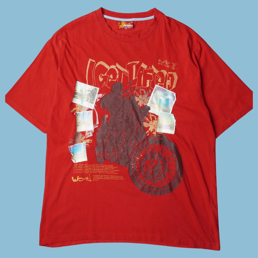 Vintage Y2K I Get Lifted Motorcycle Graphic T-Shirt - XL