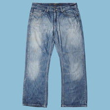 Vintage Y2K Iron Cross Embroidered Jeans - L