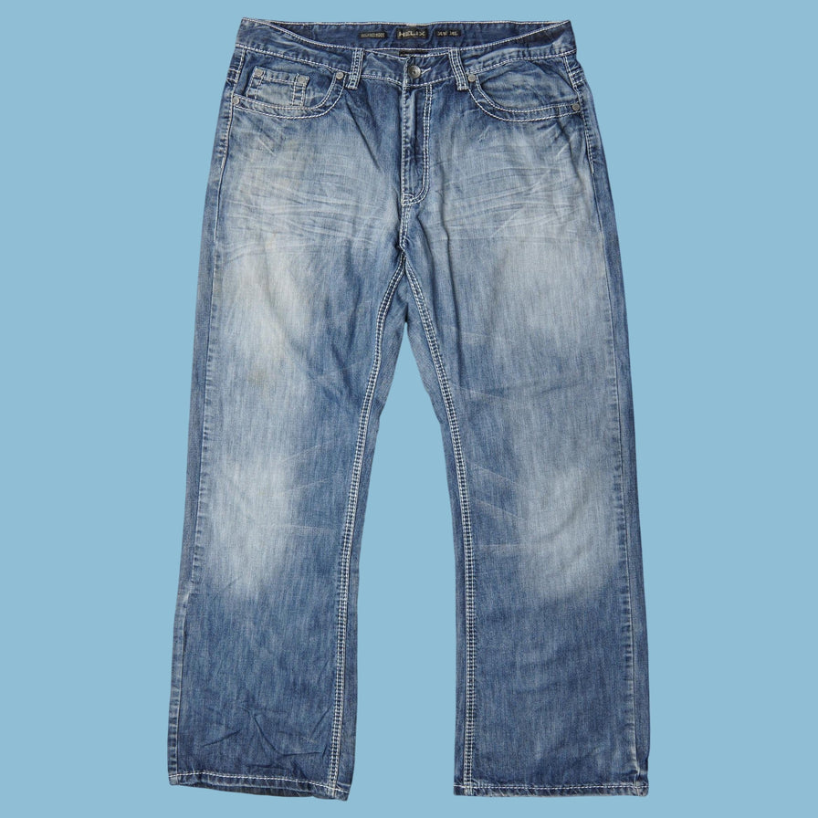 Vintage Y2K Iron Cross Embroidered Jeans - L