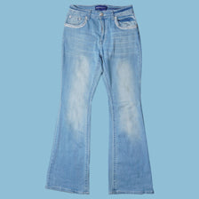 Vintage Y2K Kreuz Stickerei Jeans - S