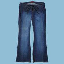 Vintage Y2K Lace-Up Flare Jeans - XL