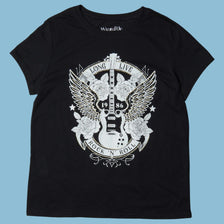 Vintage Y2K Long Live Rock N Roll Grafik T-Shirt - S