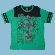 Vintage Y2K Luck of the Irish Celtic Cross T-Shirt - L