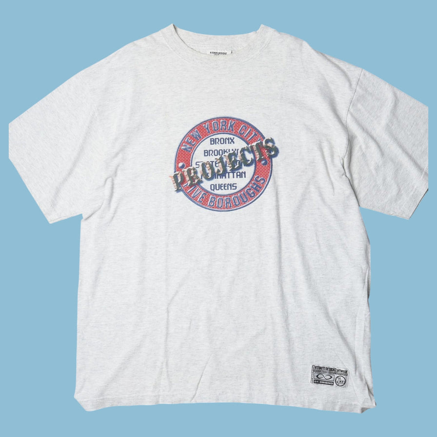 Vintage Y2K New York City Five Boroughs Projects T-Shirt - XL
