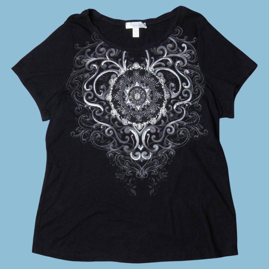 Vintage Y2K Ornament Graphic T-Shirt - XL