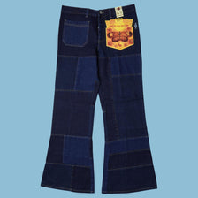 Vintage Y2K Patchwork Bootcut Flare Jeans - M