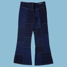 Vintage Y2K Patchwork Bootcut Flare Jeans - M