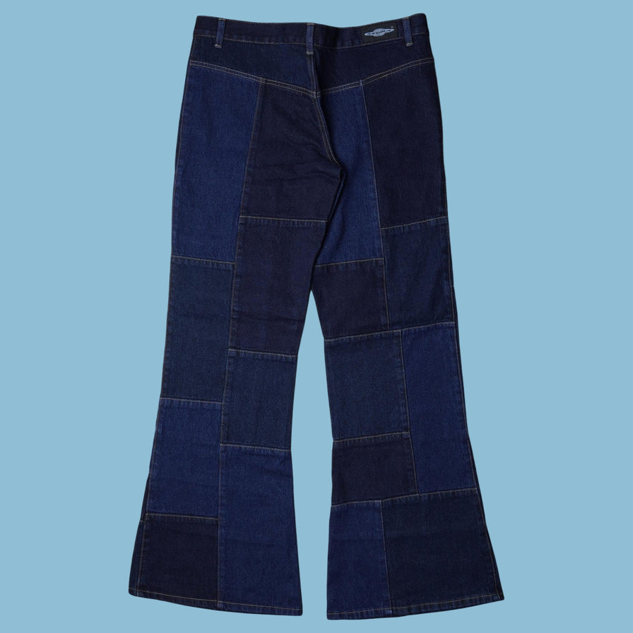 Jean bootcut évasé patchwork vintage Y2K - M