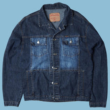 Vintage Y2K Energie Patchwork Jeansjacke - XL