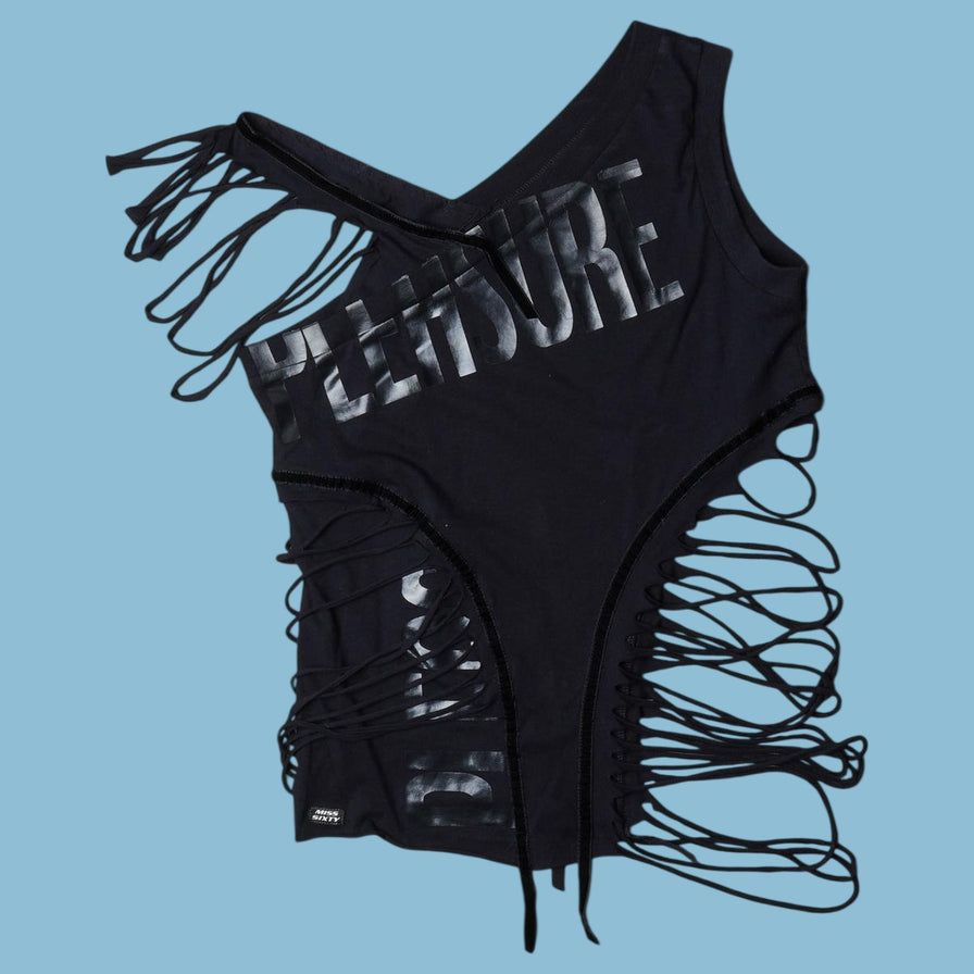 Vintage Y2K Pleasure Destroyed Tank Top - M