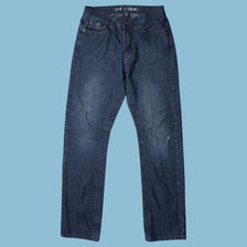 Vintage Y2K Raw Diamond Embroidered Jeans - S