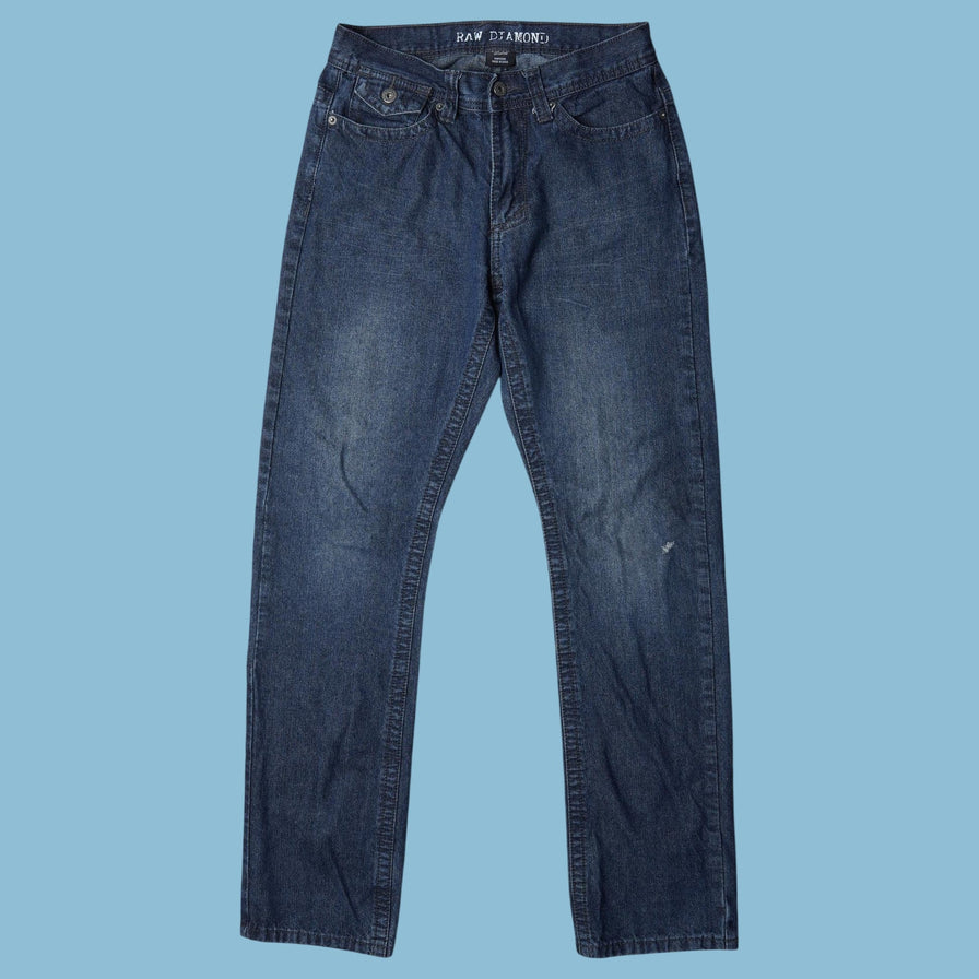 Vintage Y2K Raw Diamond Embroidered Jeans - S