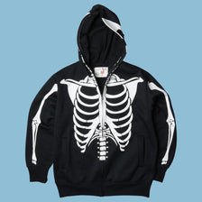 Vintage Y2K Skeleton Hoodie - M
