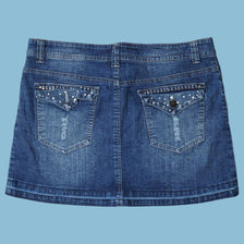 Vintage Bebe Y2K Strass Jeansrock - M