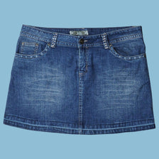 Vintage Bebe Y2K Strass Jeansrock - M