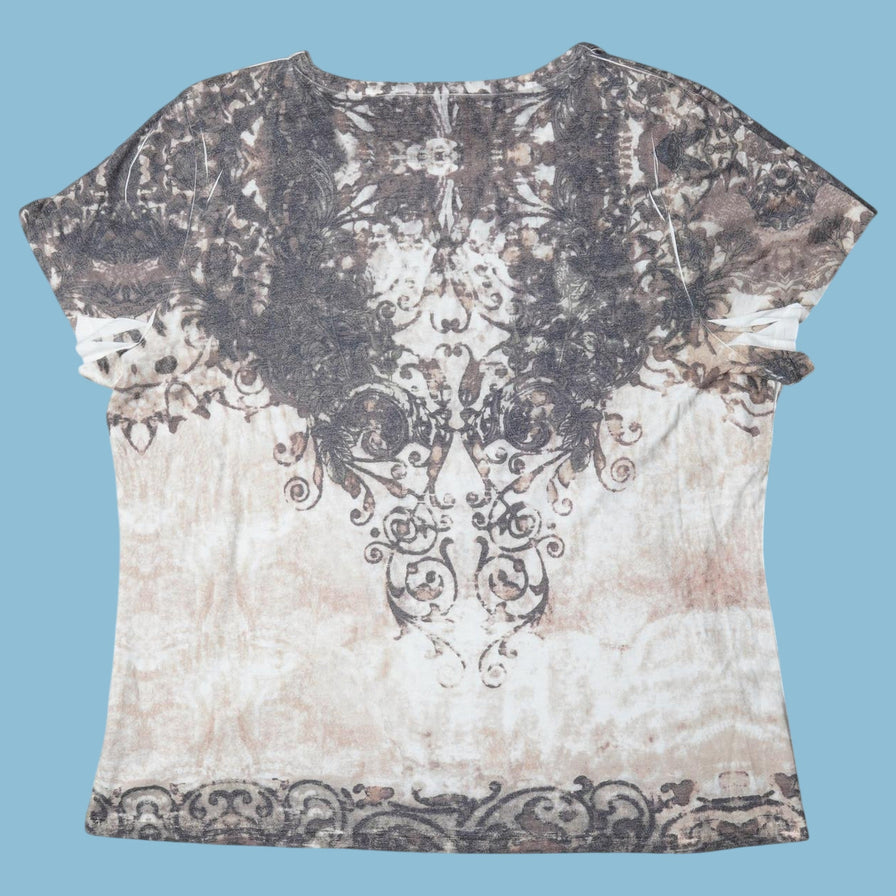 Vintage Y2K Strass Ornament T-Shirt - XL