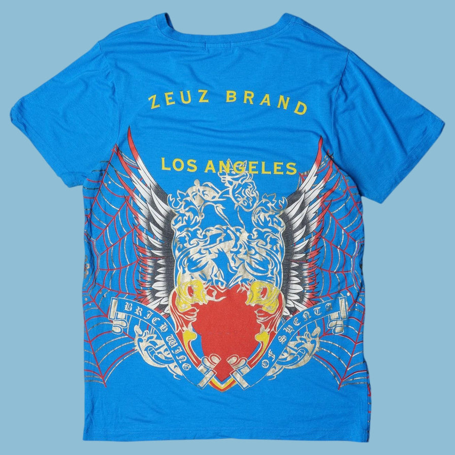 Vintage Y2K Tattoo Print T-Shirt - M