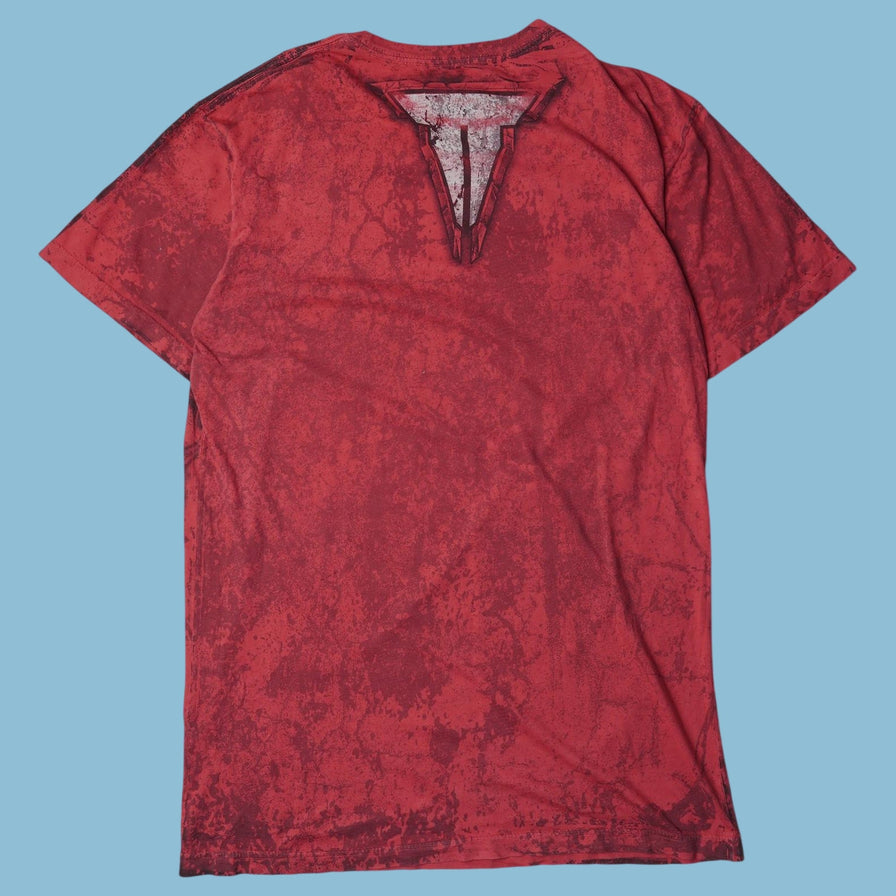 Vintage Y2K Throwdown Skull Graphic T-Shirt - L