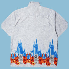 Vintage Y2K Tiki Flames Hemd - L