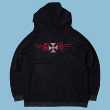 Sweat à capuche Vintage Y2K Tribal Cross - M