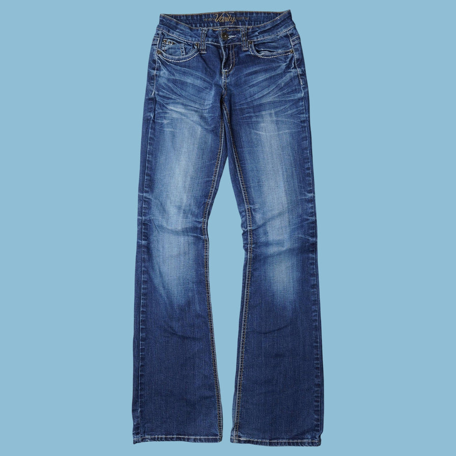 Vintage Y2K Vanity Wing Embroidered Jeans - M