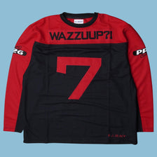 Vintage Y2K Wazzuup?! Number 7 Jersey Longsleeve - L