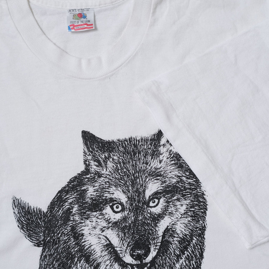 Vintage 1990 Losing Ground Wolf T-Shirt XXL