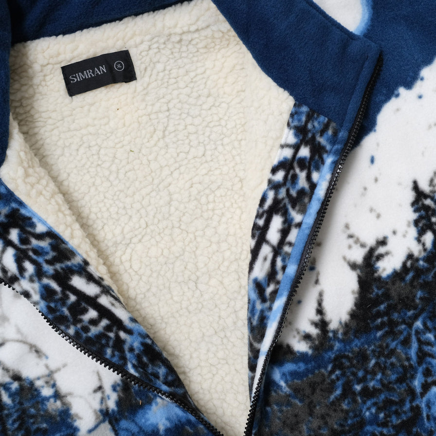 Vintage Wolves Fleece Jacket XLarge