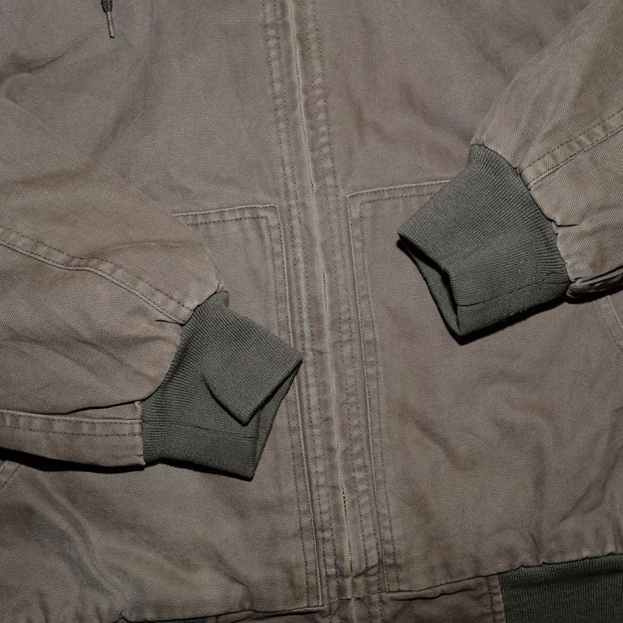 Vintage Hooded Workwear Jacket Large - Double Double Vintage