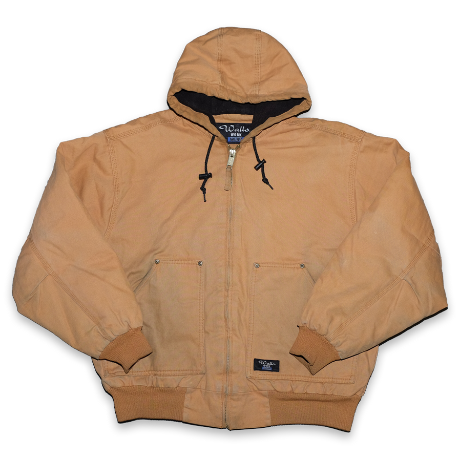Vintage Hooded Workwear Jacket Medium / Large - Double Double Vintage