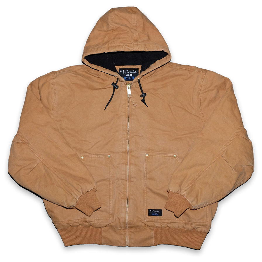 Vintage Hooded Workwear Jacket Large - Double Double Vintage