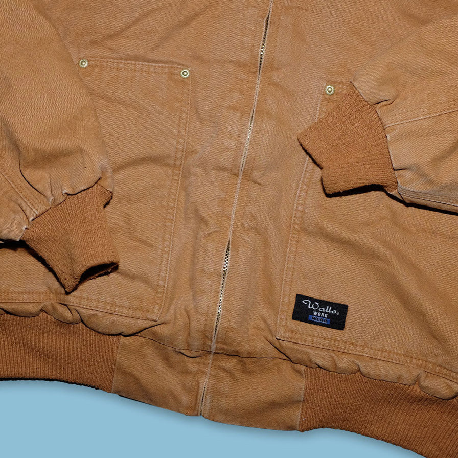 Vintage Hooded Workwear Jacket Large - Double Double Vintage