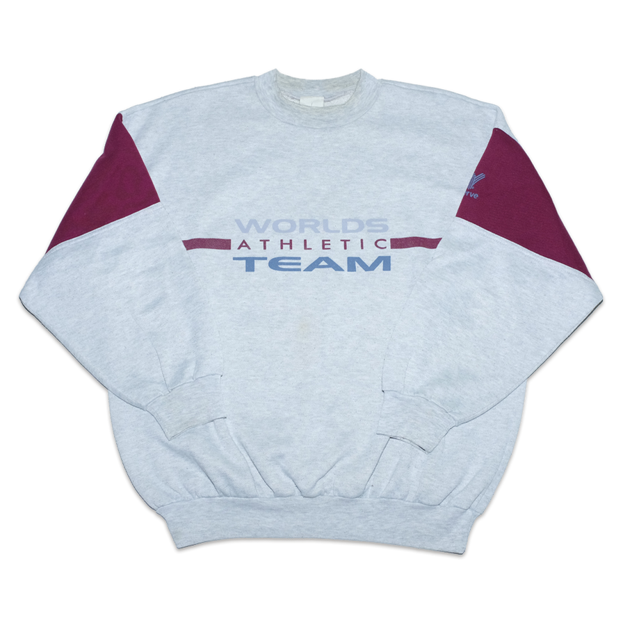 Vintage World Athletic Team Sweater Large - Double Double Vintage
