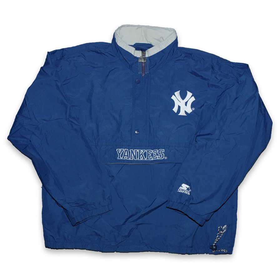 Vintage Starter New York Yankees Q-Zip Windbreaker Large