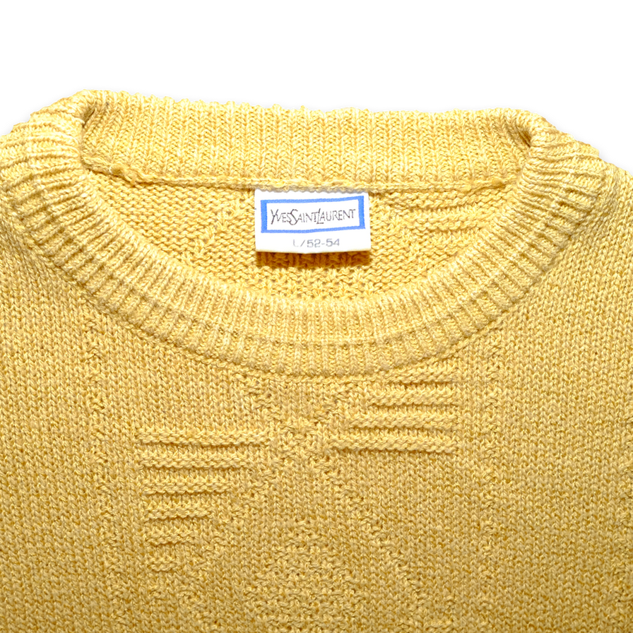 Yves Saint Laurent Knit Sweatshirt Large / XLarge - Double Double Vintage