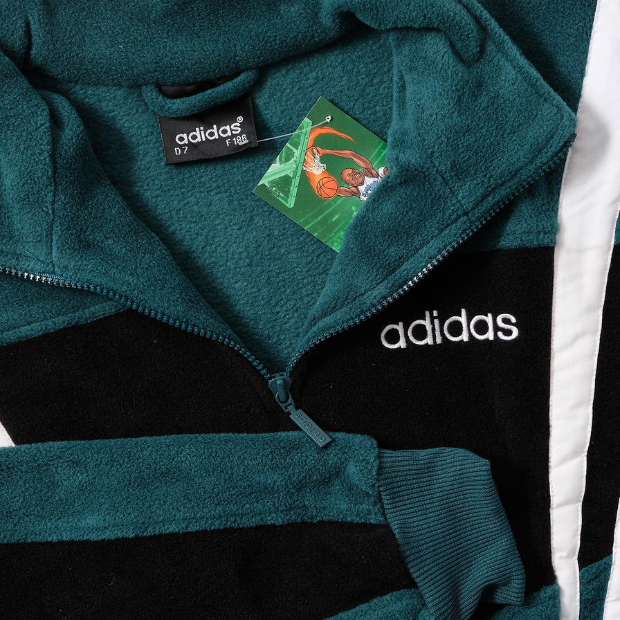 Vintage DS adidas Q-Zip  Fleece Sweater XLarge 