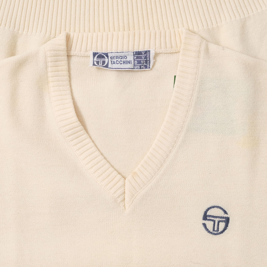 Vintage Sergio Tacchini Knit Vest Medium 